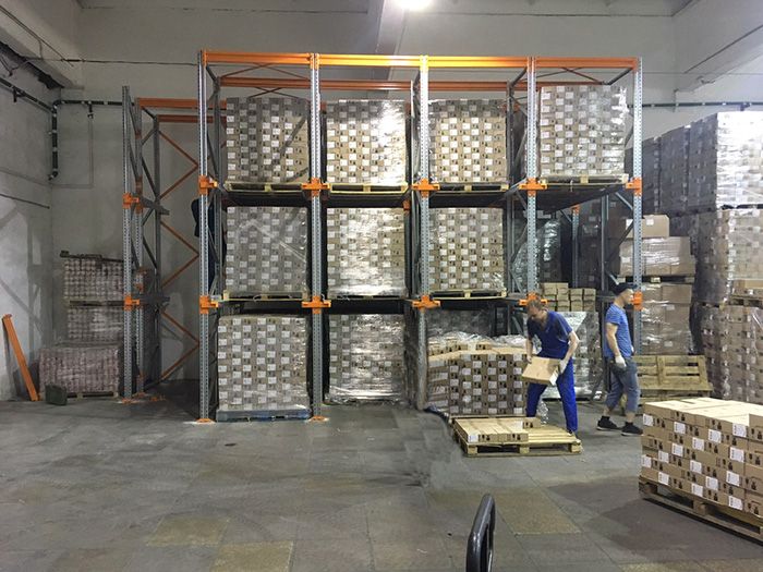 Глубинный тип хранения организован на складе мясоперерабатывающего завода в Саранске